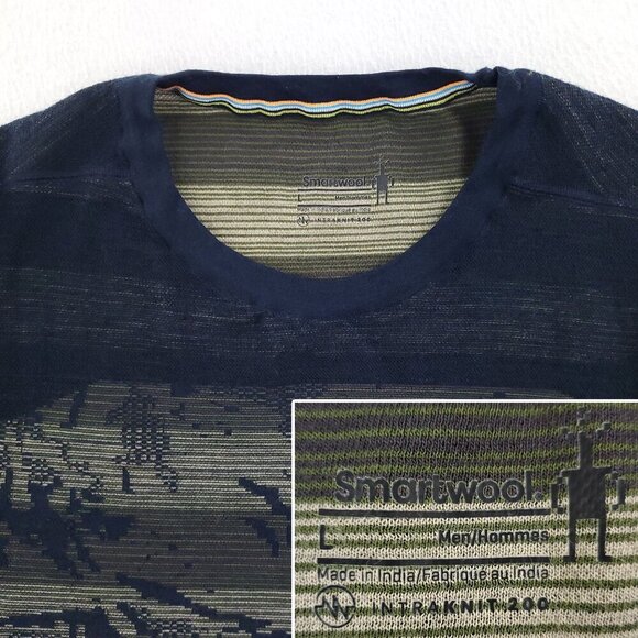 SmartWool Intraknit 200 Merino Crew Base Layer Wool Blend Top Men's Large - Picture 4 of 13
